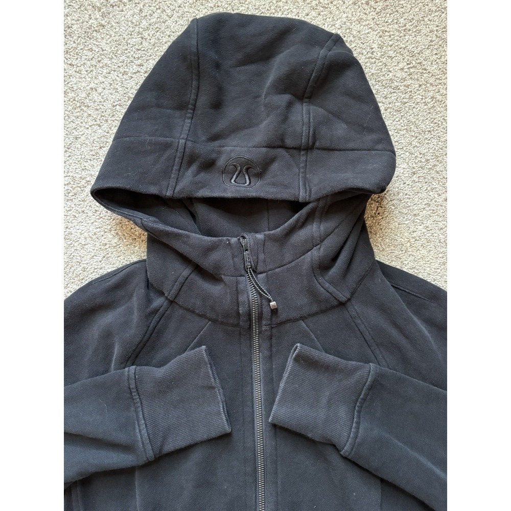 Lululemon Scuba Hoodie Hoody Jacket Black Full Zip Women's Size 8 Medium M